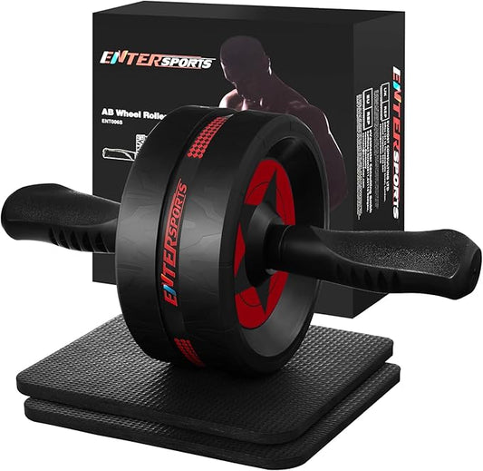 Ab Roller Wheel for Abs Workout - Abdominal Exercise Equipment with 2 Knee Pads for Home Gym, Core Strength Training, Fitness Equipment for Men & Women
