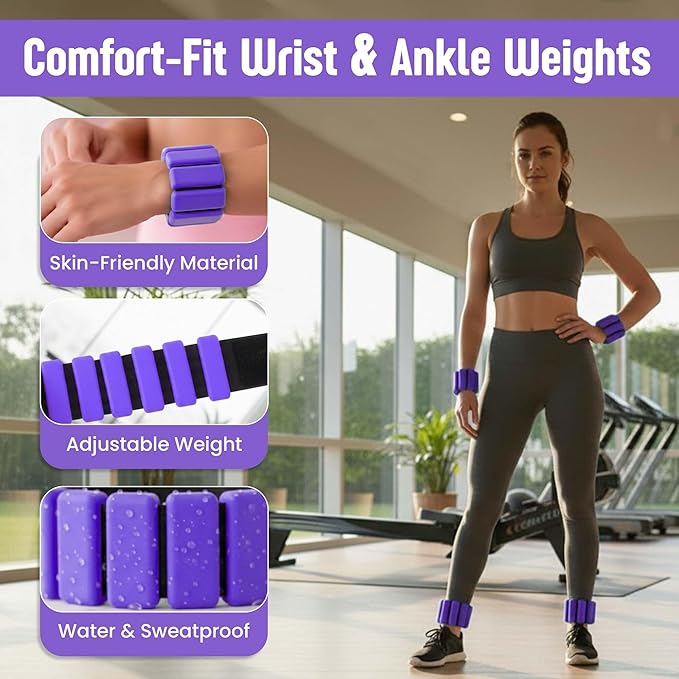 Pilates Kit 16- Pieces with Adjustable Resistance – Fitness Ring, Exercise Ball, Bands, Wrist Weights & Essential Pilates Equipment for Home Workouts - Versatile Fitness Accessories
