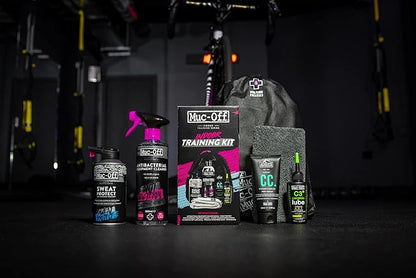 Muc Off Indoor Training Kit - Must-Have Essentials for Indoor Cycling and Fitness Training - Includes Equipment Cleaner and Chamois Cream,One Size
