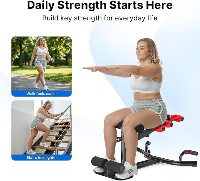 MERACH Deep Squat Machine for Women, Adjustable Glutes Trainer Machine, Core & Leg Exercise, Push Up Board Workout Equipment at Home Gym