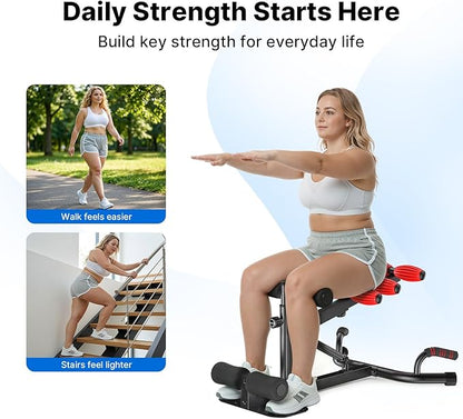 MERACH Deep Squat Machine for Women, Adjustable Glutes Trainer Machine, Core & Leg Exercise, Push Up Board Workout Equipment at Home Gym