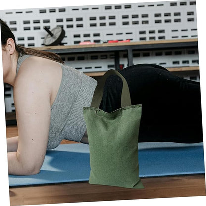 2Kg Weighted Sandbag for Yoga and Fitness Durable Canvas Bag with Handle Empty Design for for Training Dance and Exercise Activities