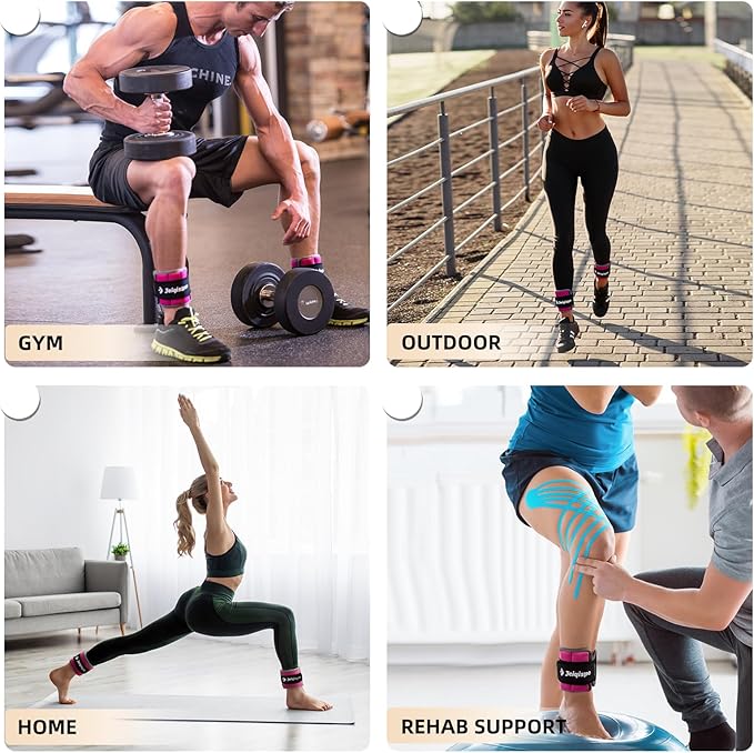 Adjustable Ankle Weights 1 Pair 2/4/6/8/10 LBS Wrist Leg Arm Weights for Women Men Kids,Strength Training with Removable Weight for Fitness Gym Workout Running Walking