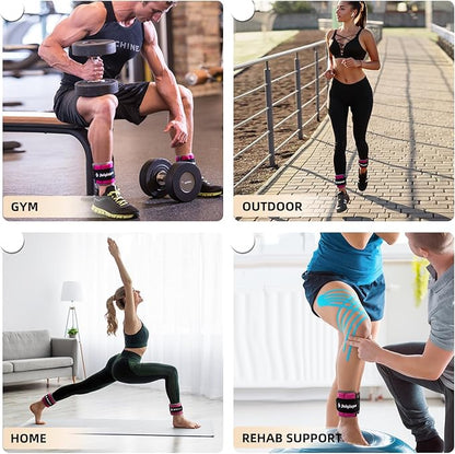 Adjustable Ankle Weights 1 Pair 2/4/6/8/10 LBS Wrist Leg Arm Weights for Women Men Kids,Strength Training with Removable Weight for Fitness Gym Workout Running Walking