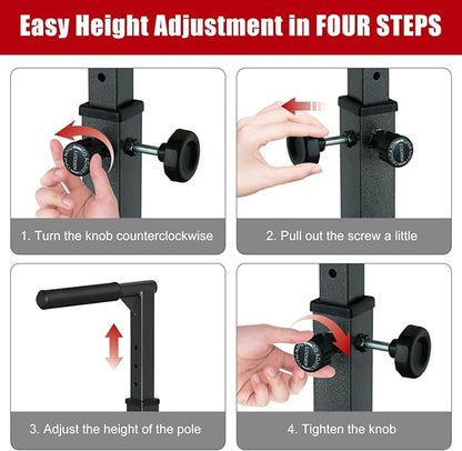 Height Adjustable Dip Station for Home Gym,Versatile Fitness Equipment for Pull-Ups,Push-Ups & Dips,Heavy-Duty Steel Frame Construction with Foam Grip Handles,Portable Strength Training Stand