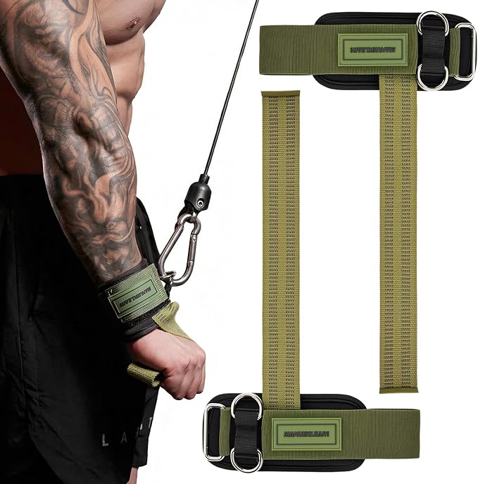 MANUEKLEAR Non-Slip Wrist Straps for Weightlifting Deadlifting, Gym Lifting Straps with D Rings for Cable Machine Workout, 10mm Neoprene Padded Weight lifting Wrist Wraps for Men Women