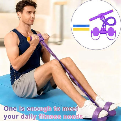 Pedal Resistance Band with Handle,Upgrade 6-Tube Detachable Yoga Bands,Multi-Functional Resistance Band Fitness Equipment, for Full Body Stretching, Shaping and Fat Reduction Training
