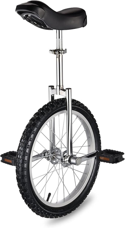 AW 16/18/20/24 Inch Wheel Outdoor Unicycle Adjustable Seat Exercise Bicycle Fit Adults Kids Outdoor Sports Fitness Exercise, for Choice