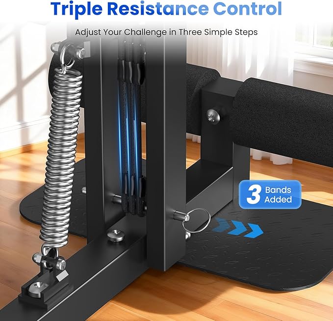 RELIFE REBUILD YOUR LIFE Deep Squat Machine, Adjustable Height Glute Trainer for Women, Core & Leg Workout Equipment for Home Gym, Butt & Thigh Toner