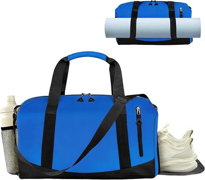 Yoga Mat Bag, Gym Workout Bag with Water Bottle Pocket, Pilates Bag for Women with Wet & Dry Pocket, Yoga Bags and Carriers Fits All Your Stuff, Yoga Tote Bag for Sports Travel Office