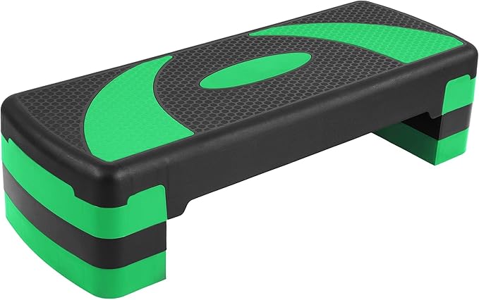BalanceFrom Aerobic Step Platform Trainer with Adjustable 3-Level Risers, 400 Pound Weight Capacity – Non-Slip Exercise Stepper for Cardio, Strength, and Fitness Workouts, 31", Multiple Colors