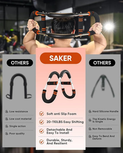 2026 New Saker PowerTwist Arm Trainer, Adjustable Forearm Strengthener, Arm Exercise and Chest Workout Equipment for Home Gym, for Men, Ideas for Fitness Enthusiasts