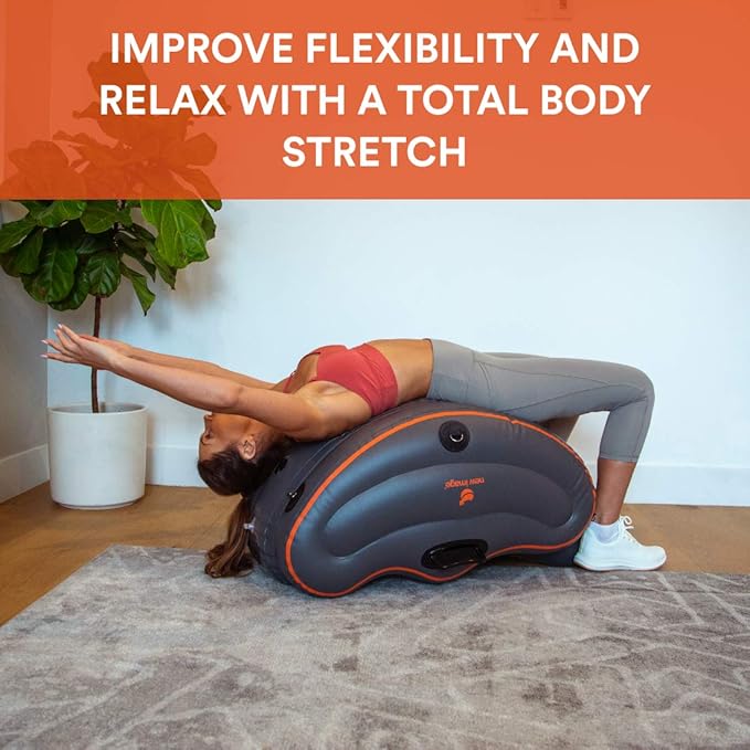New Image FITT Curve Inflatable Total Body Workout System - Core Strength, Balance & Flexibility Trainer with Resistance Bands & Exercise Guide - Portable Home Fitness Platform