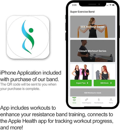 Resistance Band for Working Out | Super Exercise Bands 8,16,24 Yard Bulk Rolls |10 Strengths in Light Medium and Heavy Resistance Bands | Latex Free Workout Bands Including App and e-Book