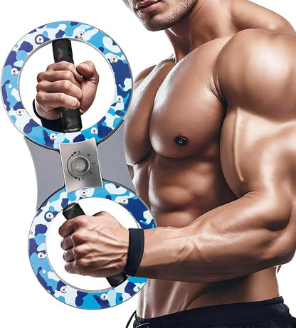 Burn Machine Arm Workout Equipment, 12LB Adjustable Resistance Rotator, 360° Spinning Forearm & Shoulder Strength Trainer for Home Gym Fitness and Boxing Training