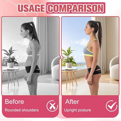 Figure 8 Resistance Band for Women Men, Non‑Slip Handles Exercise Band, Home Gym Fitness Equipment for Yoga, Pilates, Stretching & Physical Therapy (25 lbs)