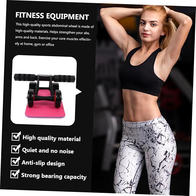 1set Four-wheel Abdominal Roller for Core Strength Training Non- Ab Exercise Equipment for Home and Gym Workouts Suitable for Beginners and Advanced Users