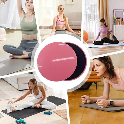 Fitness Sliders: Two-Side Sliding Discs for Home Gym and Core Workouts with Anti-Slip PP EVA Construction | Durable and Yoga Sliders