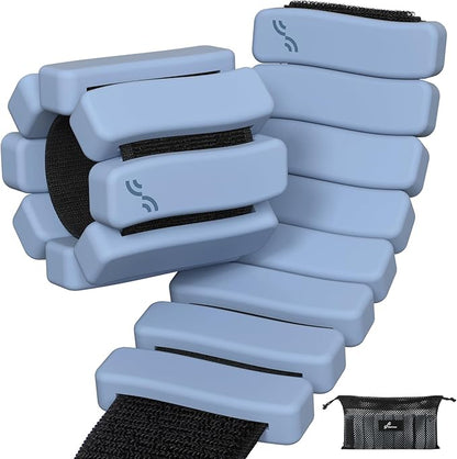 Sportneer Ankle & Wrist Weights Set of 2 (1LB/2LB Each) for Women Men Comfortable Arm Leg Weight for Pilates, Running, Walking, Workout, Yoga, Water Aerobics, Pool Exercises