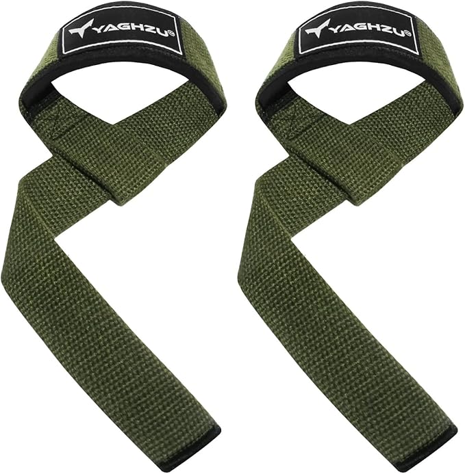 Lifting Straps for Weightlifting, Bodybuilding, Powerlifting, Strength Training, & Deadlifts - Padded Neoprene 21 inch Cotton Lifting Wrist Straps, Gym Wrist Straps for Weight Lifting