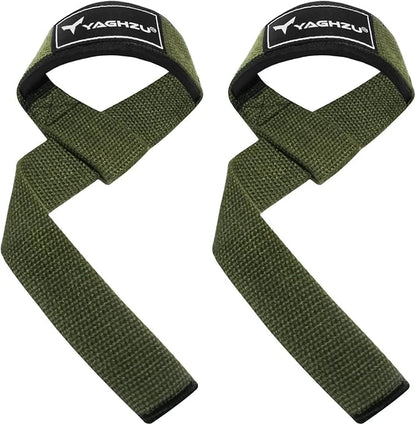 Lifting Straps for Weightlifting, Bodybuilding, Powerlifting, Strength Training, & Deadlifts - Padded Neoprene 21 inch Cotton Lifting Wrist Straps, Gym Wrist Straps for Weight Lifting
