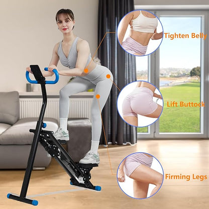 Stair Stepper for Home Gym Exercise, Vertical Climber Exercise Machine for Full Body Workout, Compact Folding Cardio Exercise Climber with Adjustable Handlebar (Blue)