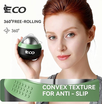 iECO Cold Massage Roller Ball - Ice Roller Ball for Muscles Deep Tissue, Cold & Heat Therapy, Plantar Fasciitis Roller