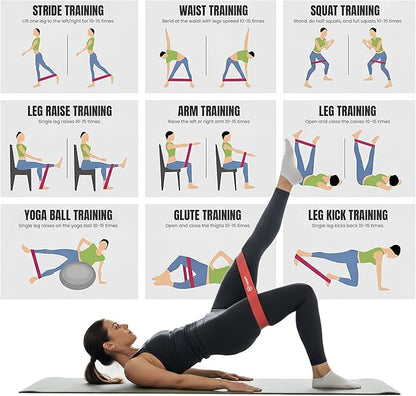 Neart Fabric Resistance Bands Set of 5 – Premium Exercise Bands for Legs & Glutes, Non-Slip Workout Bands for Home, Fitness Equipment, Resistance Bands for Legs and Physical Therapy Bands