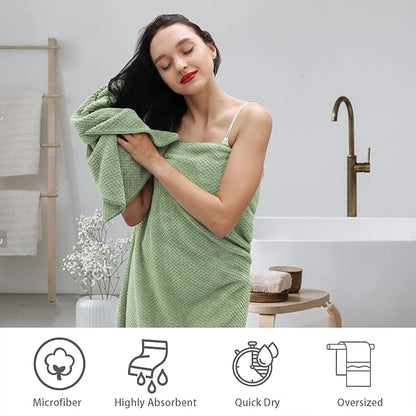 Microfiber Towel 35x70 Inches - Ultra Soft & Quick Dry, Lightweight Bath Towel for Gym, Travel, Spa, Beach, Yoga | Hotel Grade