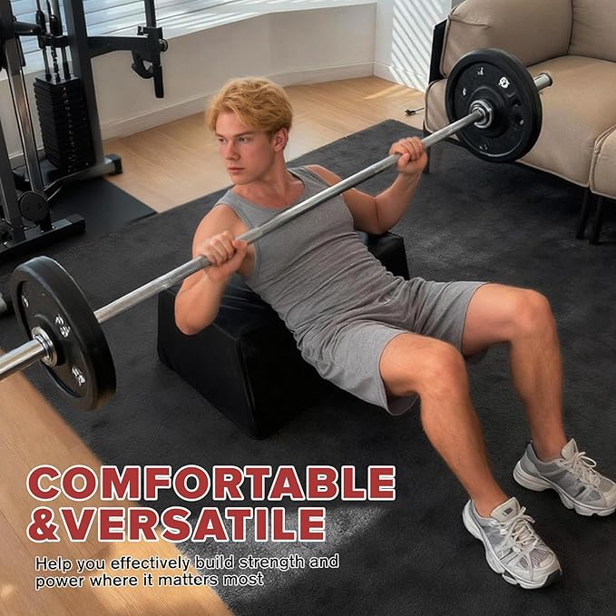 Hip Thrust Bench, Multi-Functional Hip Thrust Box for Home Gym, Non-Slip Hip Thrust Machine for Glute Bridge, Glute Workout Equipment Core Strength Training