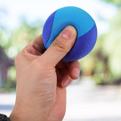YARNOW Portable Mini Hand Grip Strength Trainer Ball for Finger Strengthening and Rehabilitation Tpr Fabric Hand Exerciser for Stress Relief and Concentration Improvement Light Blue