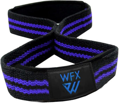 Weight Lifting Straps Padded Figure 8 Wrist Support Gym Wraps Men Women Fitness Bodybuilding Double Loop Workout Heavy Training Powerlifting Dumbbell Squats Pull Up Grip