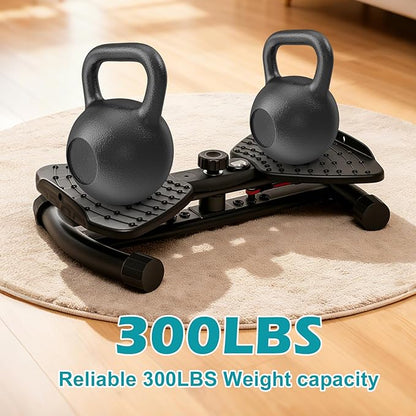 Waist Twister Machine, Adjustable Exercise Twist Board for Women Men, Noiseless Ab Twister for Home Gym Equipment, 330 lbs Capacity with Timer, Reps, Calories with Digital Display