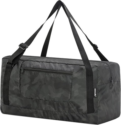 HOLYLUCK Foldable Travel Duffel Bag For Women & Men Luggage Great for Gym (midnight camo)