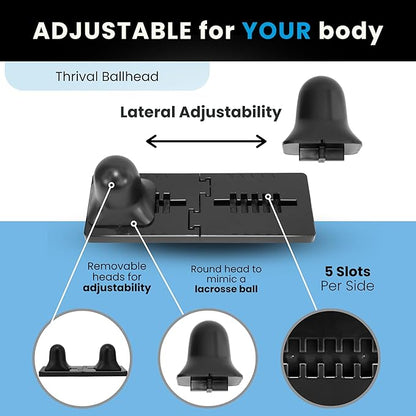 Thrival Ballhead - Fully Adjustable Psoas Muscle Release Tool for Hip Flexor, Back, Glute, Iliacus, and Neck Pain - Lower Back Pain Relief, Trigger Point and Myofascial Release Tool - Carbon Black