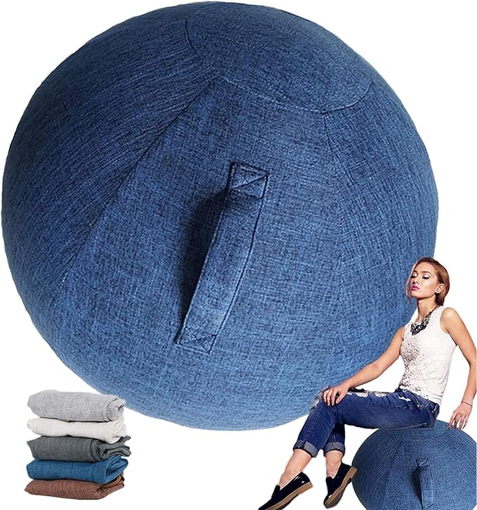 Yoga Ball Chair Cover - Pregnancy Birthing Ball Cover 55/65/75cm Stability Ball Chair for Ergonomic Seating Home, Office, Pilates, Yoga, Fitness