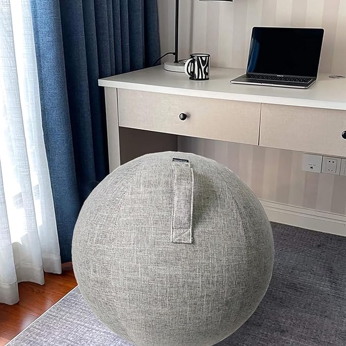 Yoga Ball Chair Cover - Pregnancy Birthing Ball Cover 55/65/75cm Stability Ball Chair for Ergonomic Seating Home, Office, Pilates, Yoga, Fitness