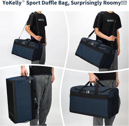 Gym Bag 20 inch Sport Duffle Bag for Men - 40L Weekender Duffel Bag for Travel - Navy Blue