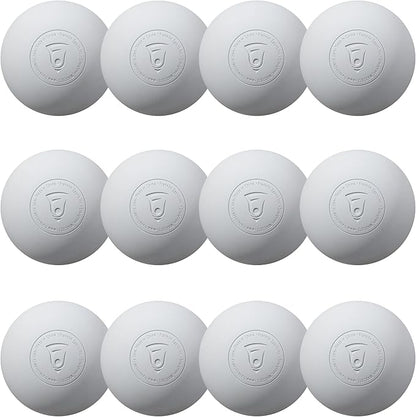 Franklin Sports Lacrosse Balls - Official Size Lax Balls for Practice - Rubber 63mm Outdoor Lacrosse Balls - Great for Muscle Massage Therapy + Yoga - White + Yellow
