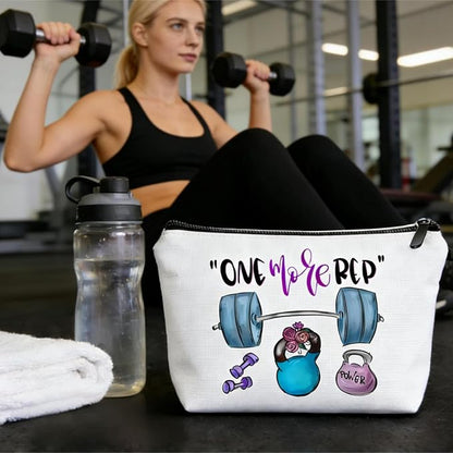 Workout Gym Exercise Gifts for Fitness Lovers Personal Trainer Women Female Girl Friends Sister Coworker Cosmetic Makeup Bag