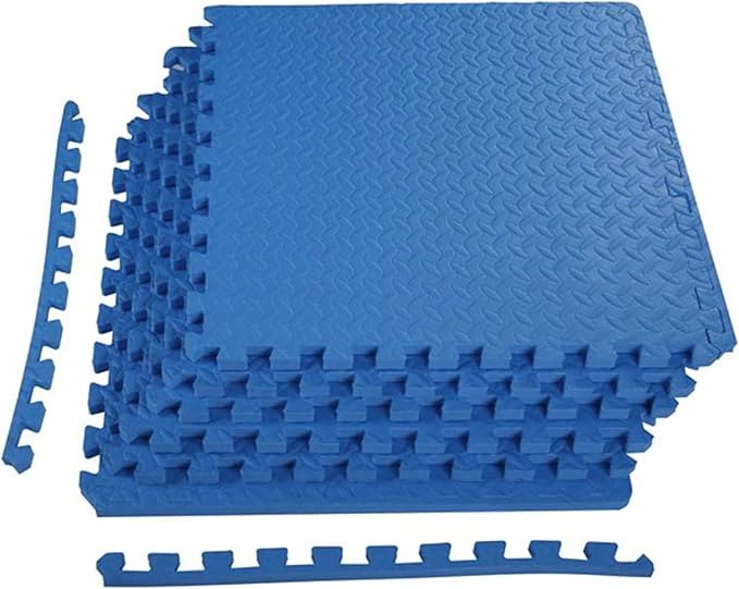 BalanceFrom Puzzle Exercise Mat 3/4" Thick, EVA Interlocking Foam Floor Tiles for Home Gym, Mat for Home Workout Equipment, Floor Padding for Kids, Multiple Sizes and Colors