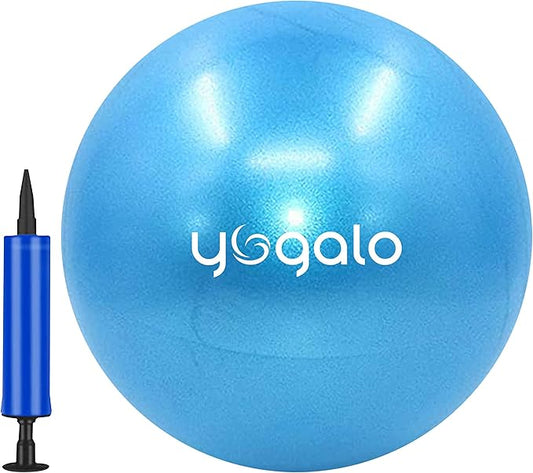 9-Inch Small Pilates Ball with Pump - Mini Exercise Ball for Core Training, Stability, Pilates, Yoga, and Physical Therapy. Enhance Your Workouts with Our Mini Workout Ball