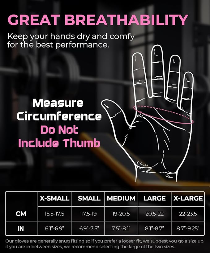 sunnex Weight Lifting Gloves with Extended Wrist Support - High-Grip Silicone Padded Gym Gloves for Men & Women, Breathable Fingerless Workout Gloves for Pull Ups, Training & Powerlifting (Black)