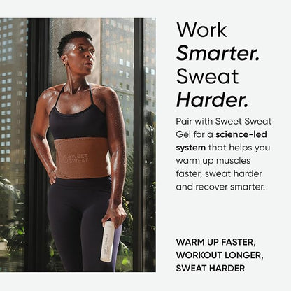 Sweet Sweat Waist Trimmer Toned Series - Premium Sweat Enhancing Fitness Belt for Women & Men - 5 Adjustable Sizes