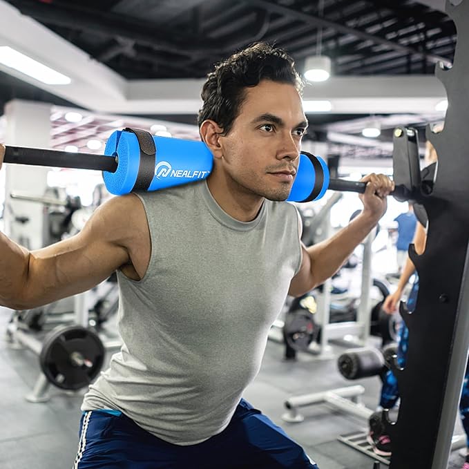 Barbell Pad Squat Pad for Squats—Squat Bar Pad—Great for Weightlifting,Lunges and Hip Thrusts—Foam Sponge Pad—Fit Standard and Olympic Bars Perfectly
