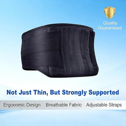 Back Brace for Lower Back Pain & Sciatica Relief, Lumbar Support Belt with 5 Reinforced Stays for Herniated Disc, Scoliosis, Arthritis, Work Heavy Lifting for Women & Men (45-50.9“ X-Large)
