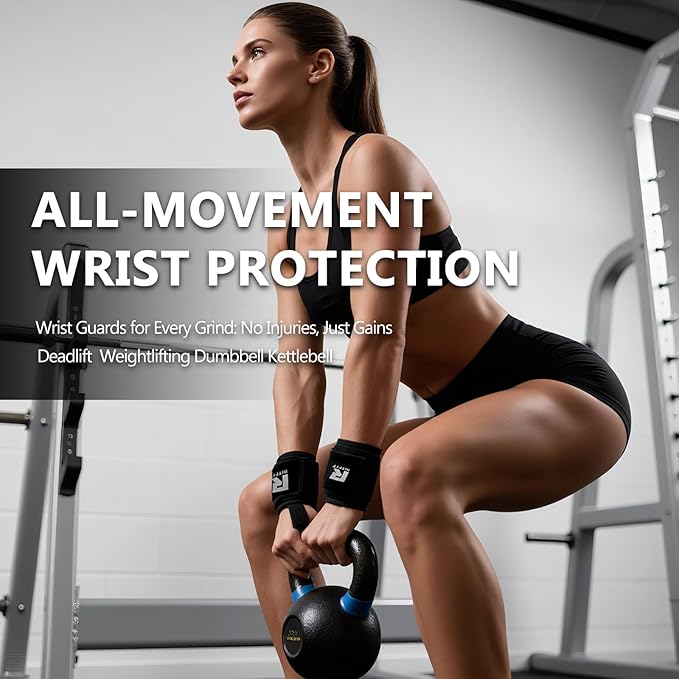 RitFit Wrist Wraps, Wrist Straps for Weightlifting, Wrist Support for Working Out, Bodybuilding, MMA, Powerlifting, Strength Training, Men & Women