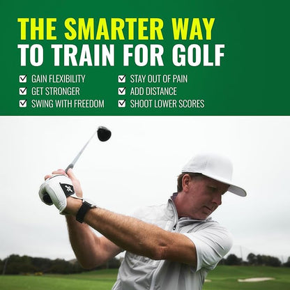 GolfForever Swing Trainer – Golf Fitness & Training System for Strength, Flexibility & Swing Power – Includes Membership & Premium Training Bar for Golf-Specific Workouts