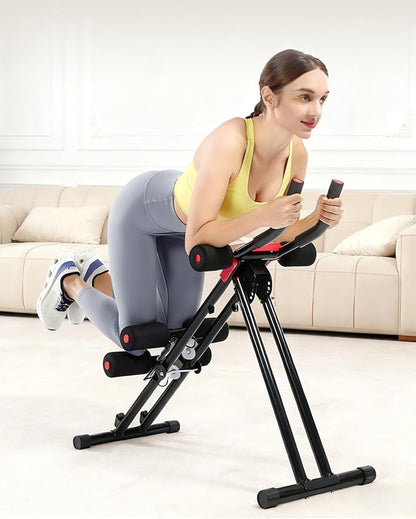 GuuG Ab Machine Ab Trainer Machine : Adjustable Ab Machine for Stomach Workout at Home Gym Ab Workout Foldable Core Strength Training Equipment Home Gym System
