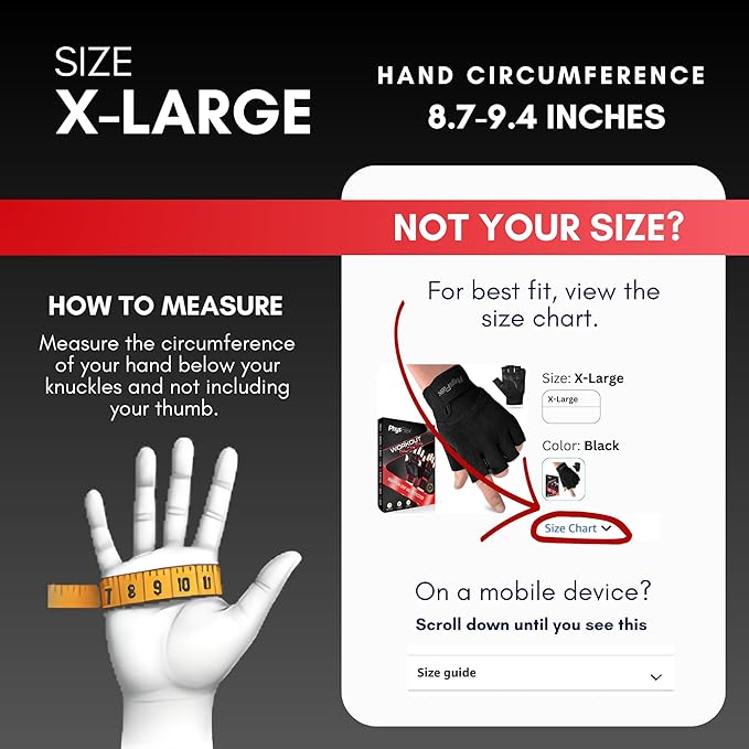 Workout Gloves for Men & Women - Weight Lifting & Gym Gloves with Enhanced Grip, Wrist Support & Palm Protection - Fitness, Training, Crossfit, Cycling & Exercise